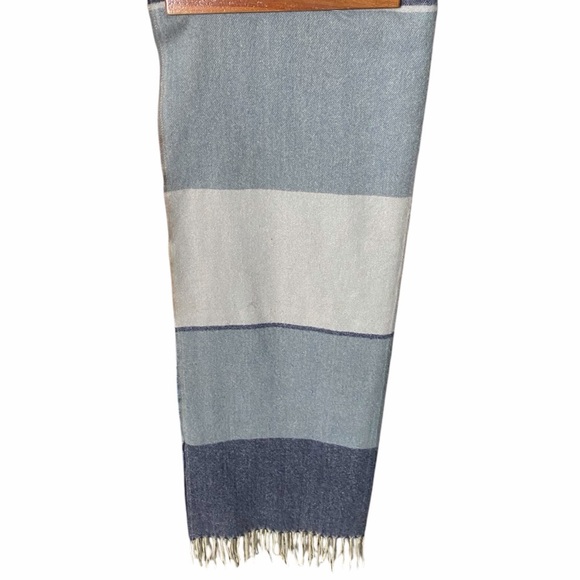 Pretty Persuasions Blue Colorblocked Scarf - Picture 1 of 7